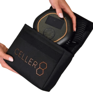 Celler8 compact carry bag for storing the PEMF device