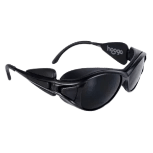 Red light therapy safety goggles included with Hooga 4500 ULTRA for eye protection during sessions