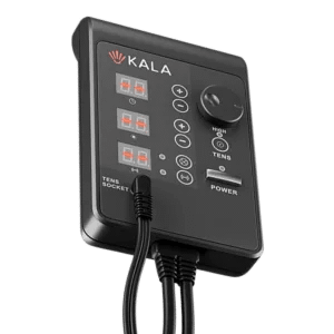 Controller del Materassino Kala con impostazioni per intensità TENS e frequenza PEMF