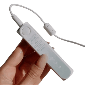 Handheld controller for Kala Red Light Face Mask with settings and timer options