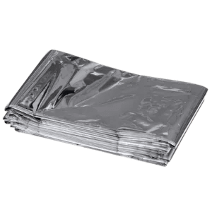 Infrared sauna foil blanket for heat retention during HealthyLine PEMF sessions