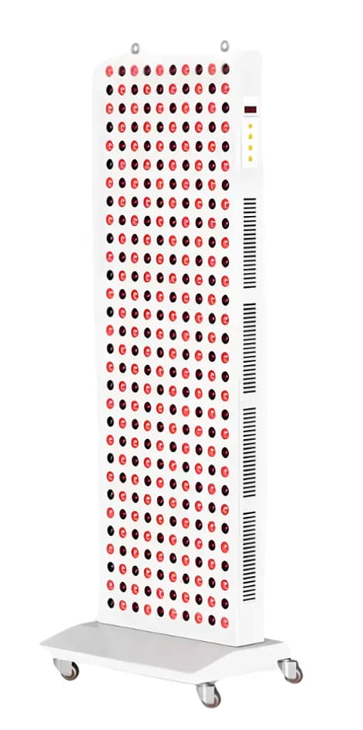 Pannello ApeBorn Elite per Terapia con Luce Rossa a Corpo Intero vista frontale con supporto verticale e configurazione LED