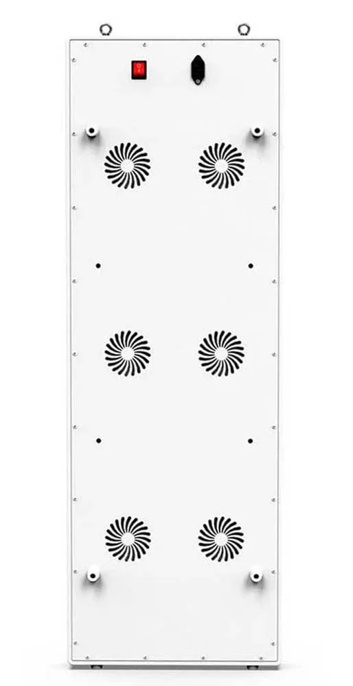 Sistema ventole raffreddamento posteriore Pannello ApeBorn Elite per gestione temperatura durante sessioni terapia