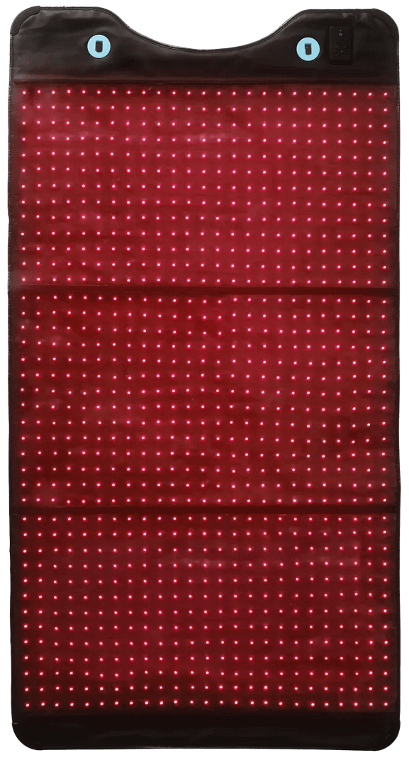 Vista completa prodotto Materassino HigherDose Terapia Luce Rossa mostrando design pannello LED convertibile