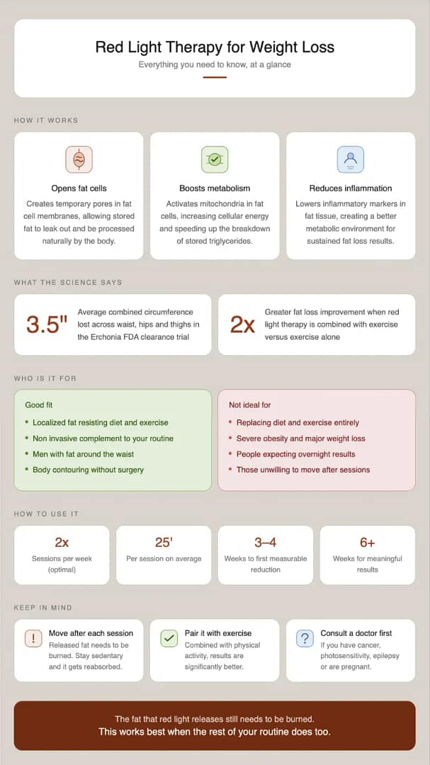 Red Light Therapy for Weight Loss Infographic
