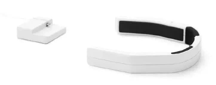 OmniPEMF NeoRhythm showing rechargeable PEMF battery for portable wellness sessions