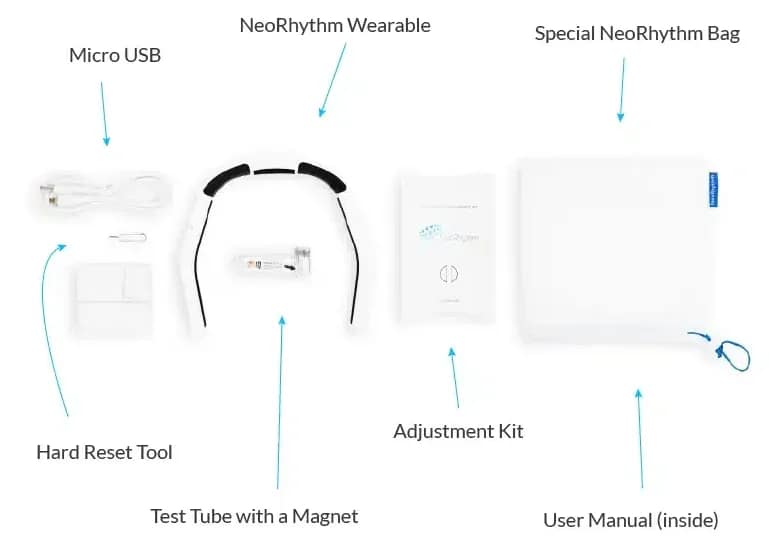 OmniPEMF NeoRhythm complete accessories set for enhanced wearable PEMF usage