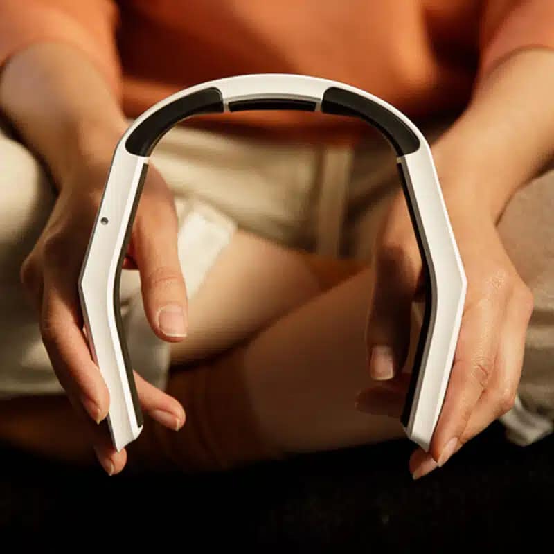Close-up view of the OmniPEMF NeoRhythm wearable PEMF device for targeted therapy