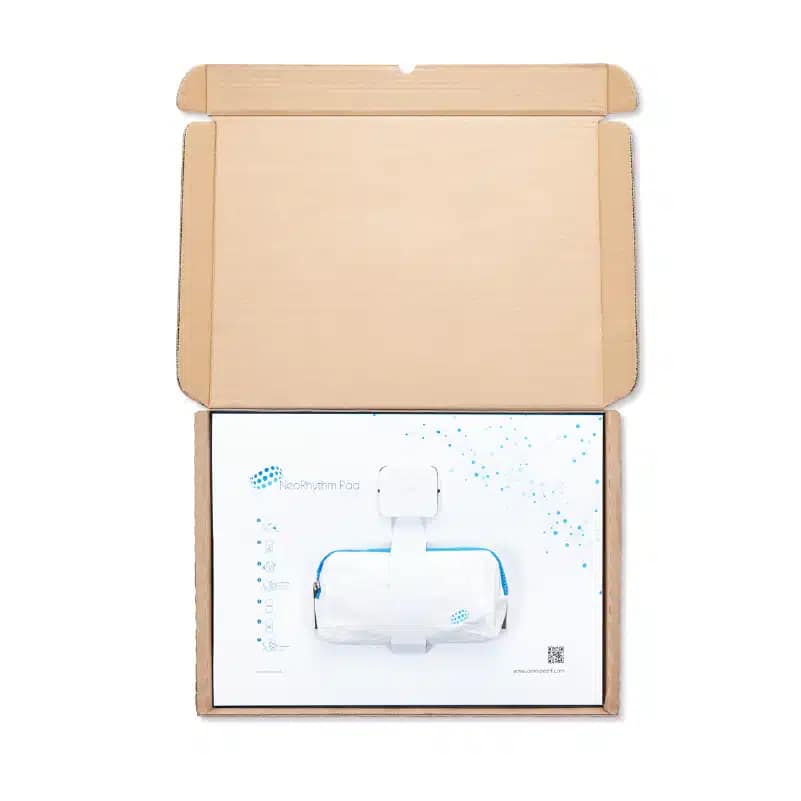 packaging of OmniPEMF NeoRhythm Pad reviewed for unboxing
