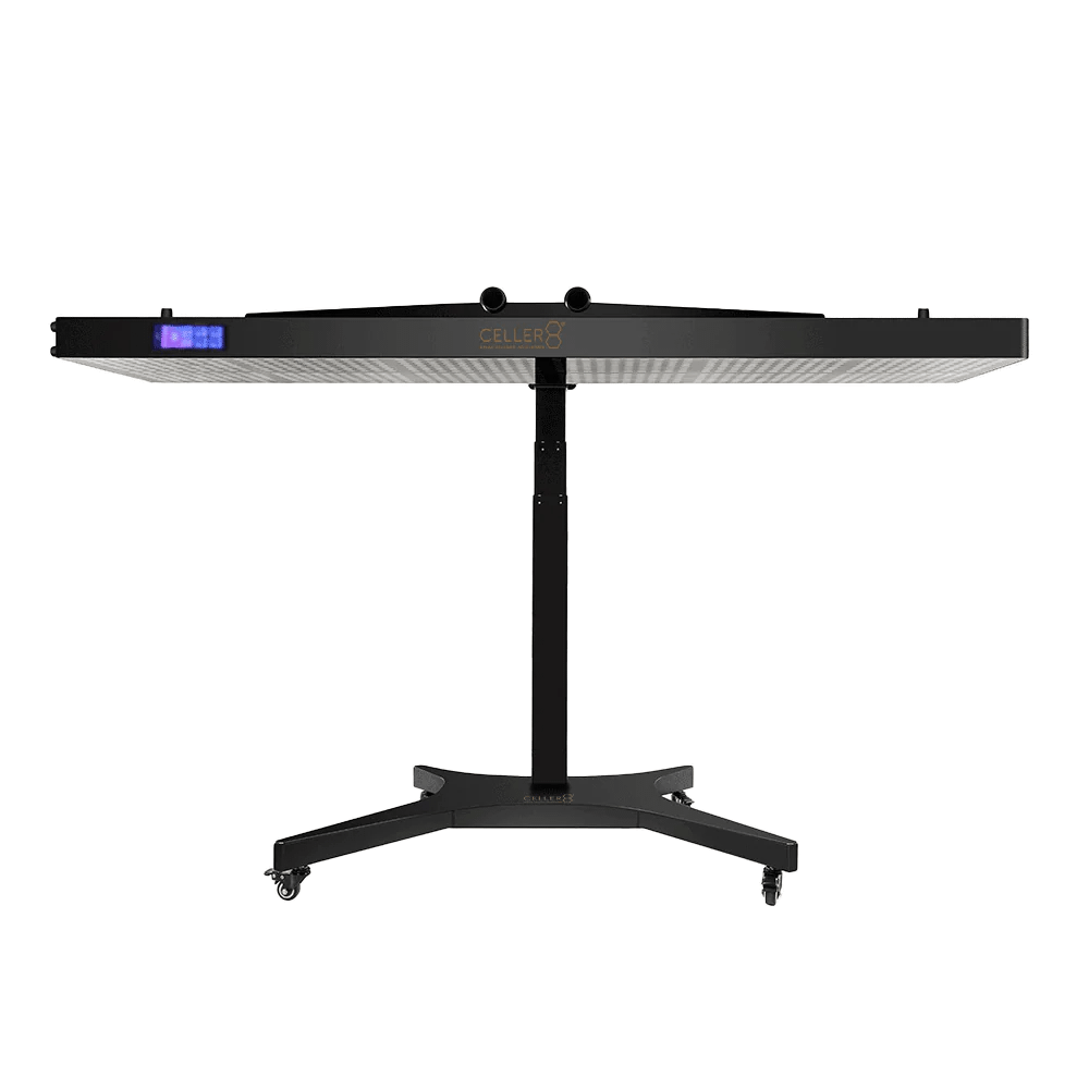 Celler8 Red Light Therapy Panel Motorized Stand in Horizontal Position