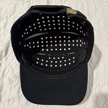 HigherDose Red Light Therapy Hat interior view with light off