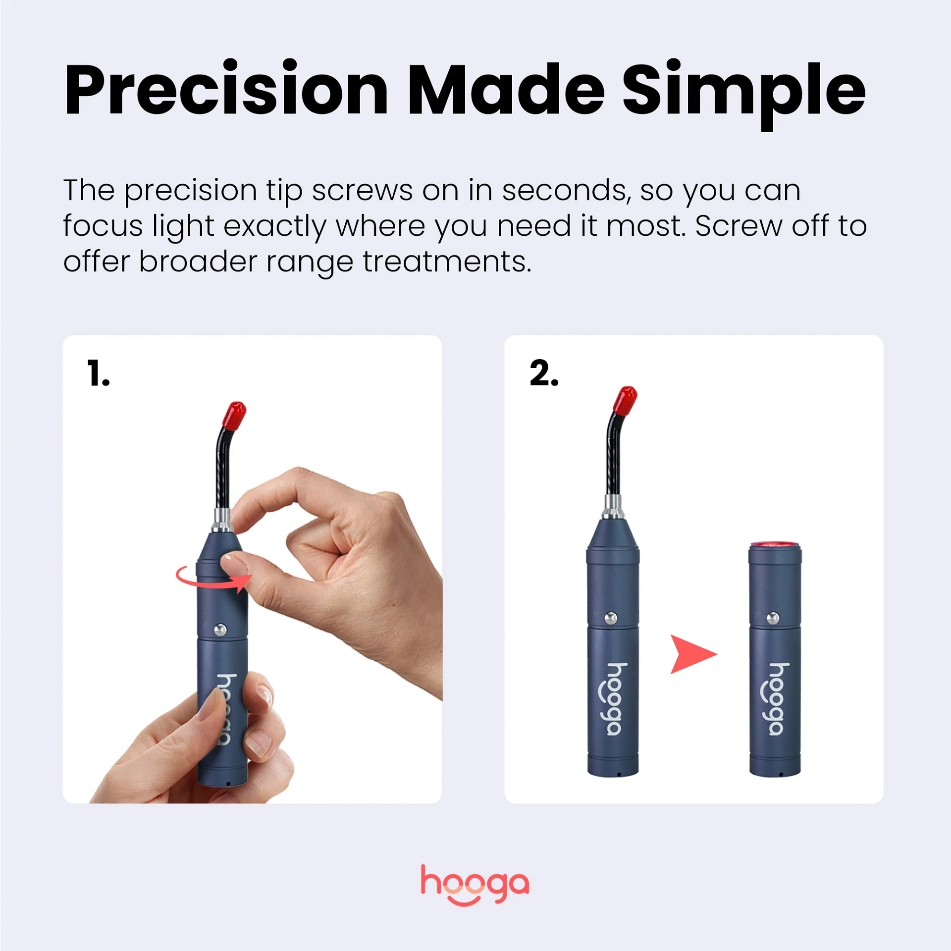 Hooga Red Light Therapy Torch How to