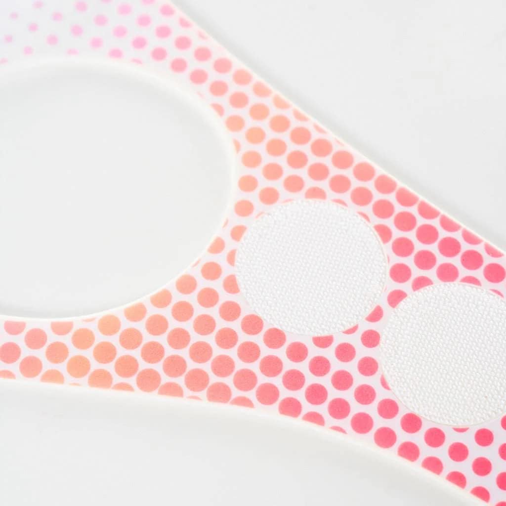Detailed view of Nushape LED Mask adjustable strap system and fastening mechanism