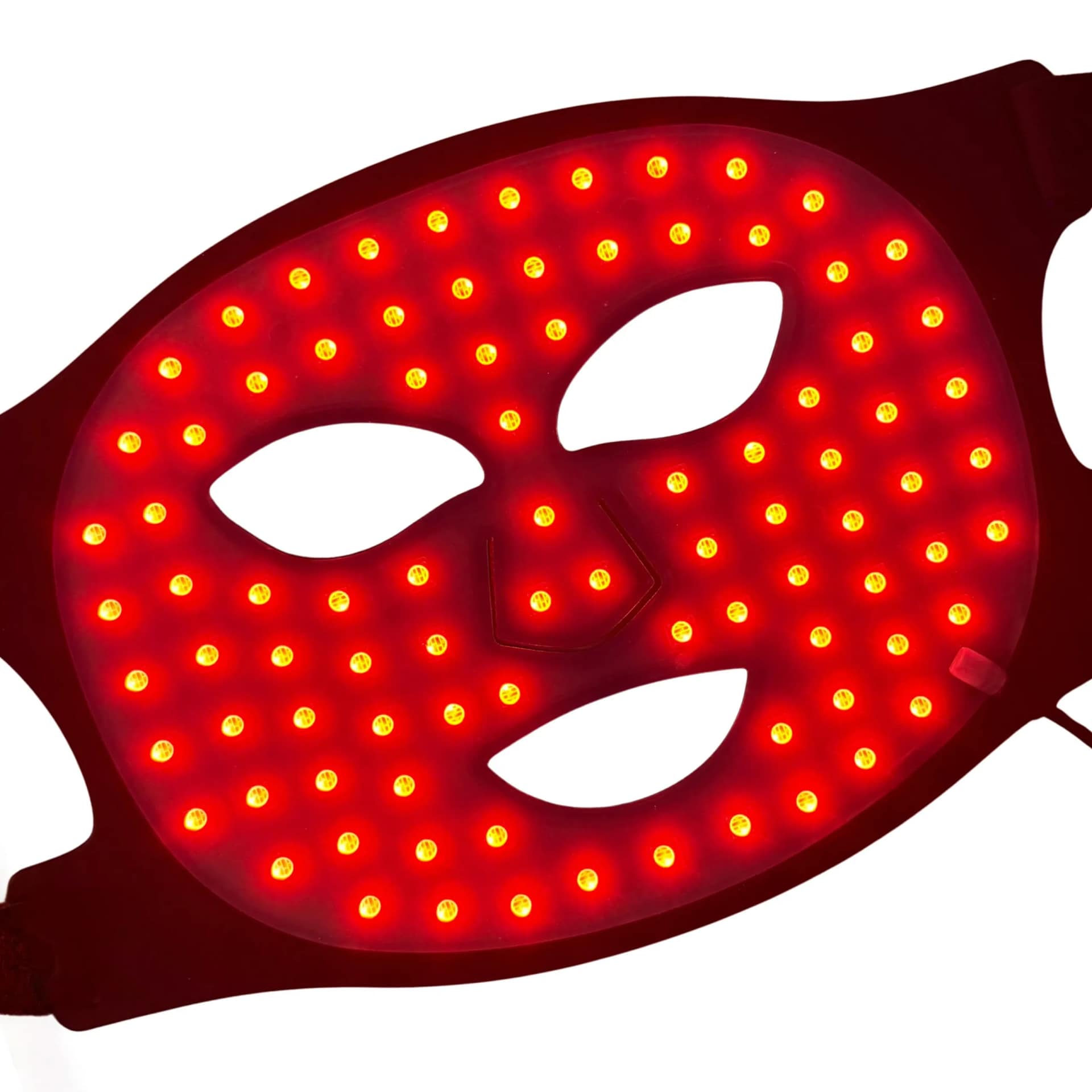 Therasage Mask2Go Red Light Therapy mode activated for collagen production and wrinkle reduction